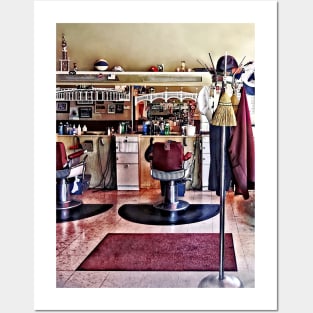 Barbers - Barbershop With Coat Rack Posters and Art